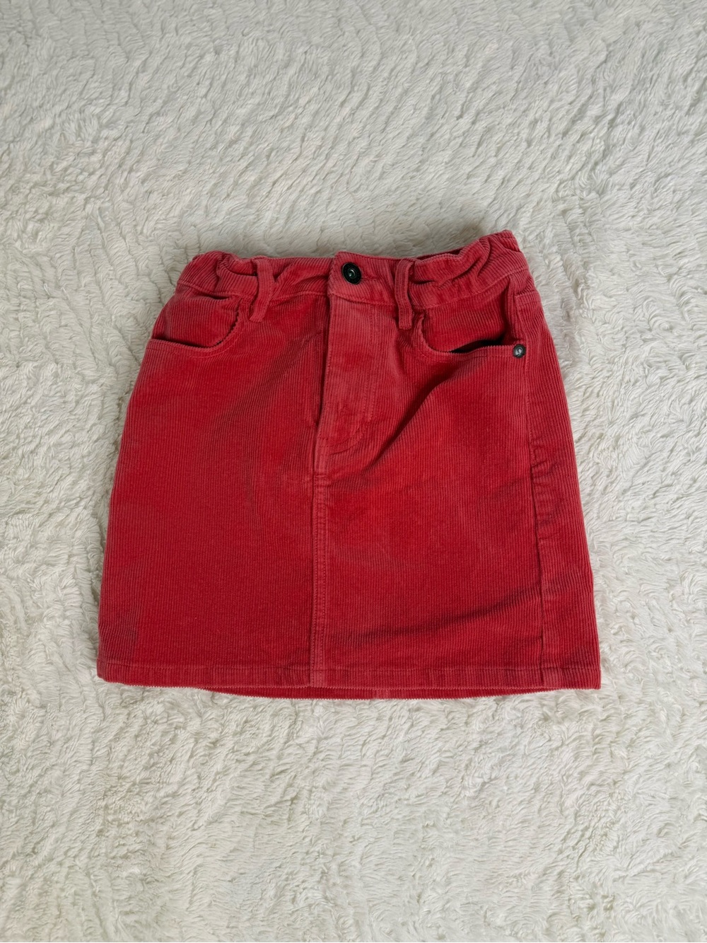 art class Salmon Corduroy A-Line Mini Skirt